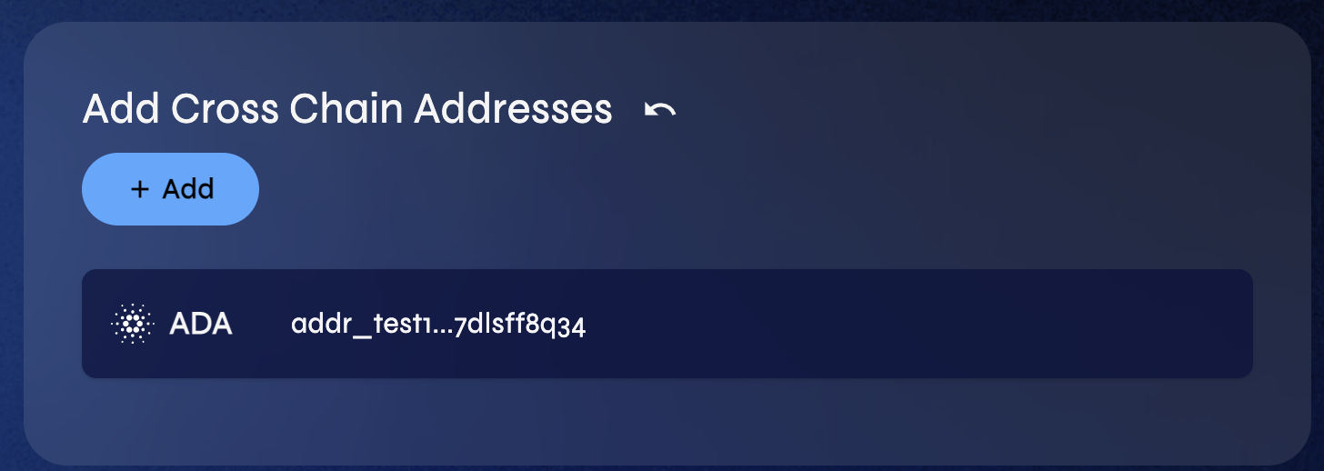 Add Cross Chain